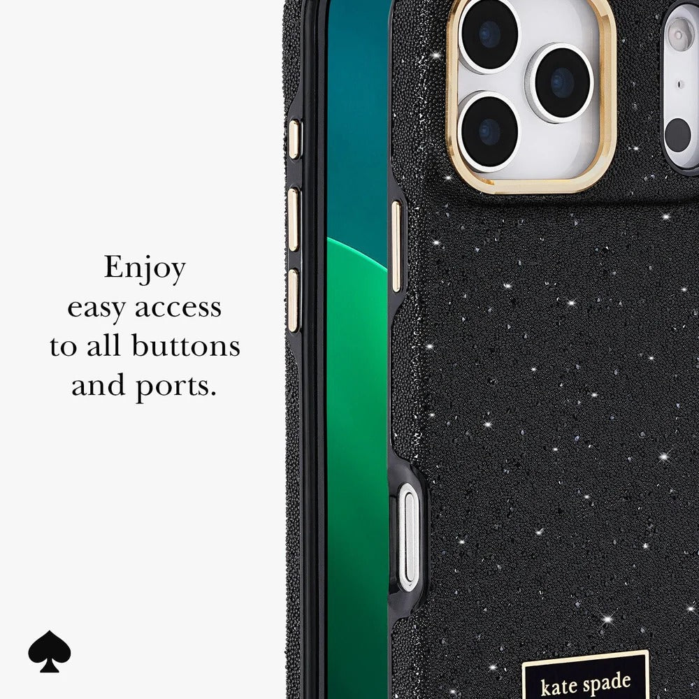 kate spade kate spade case for iphone 17 pro black in-hand photo