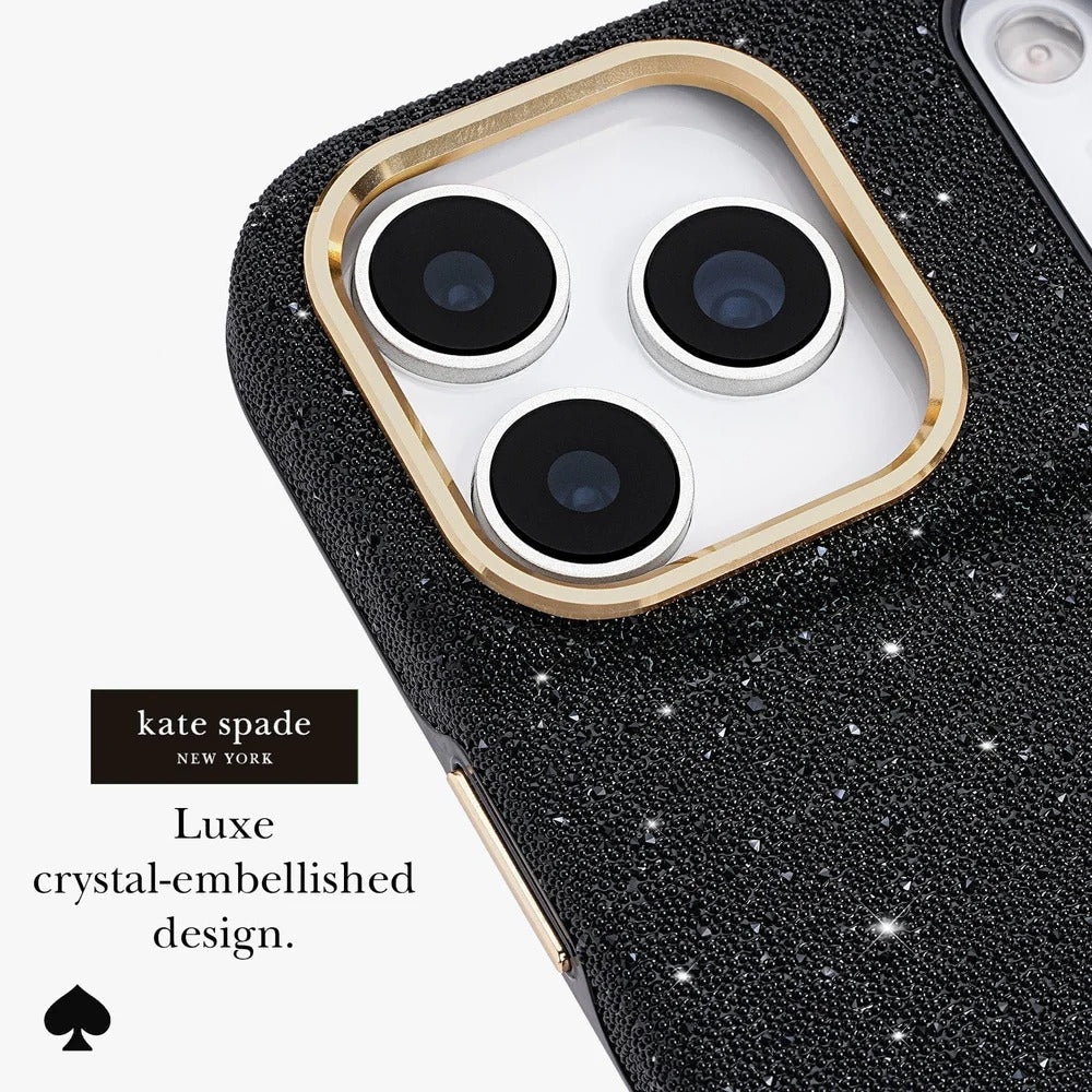 kate spade kate spade case for iphone 17 pro black logo detail