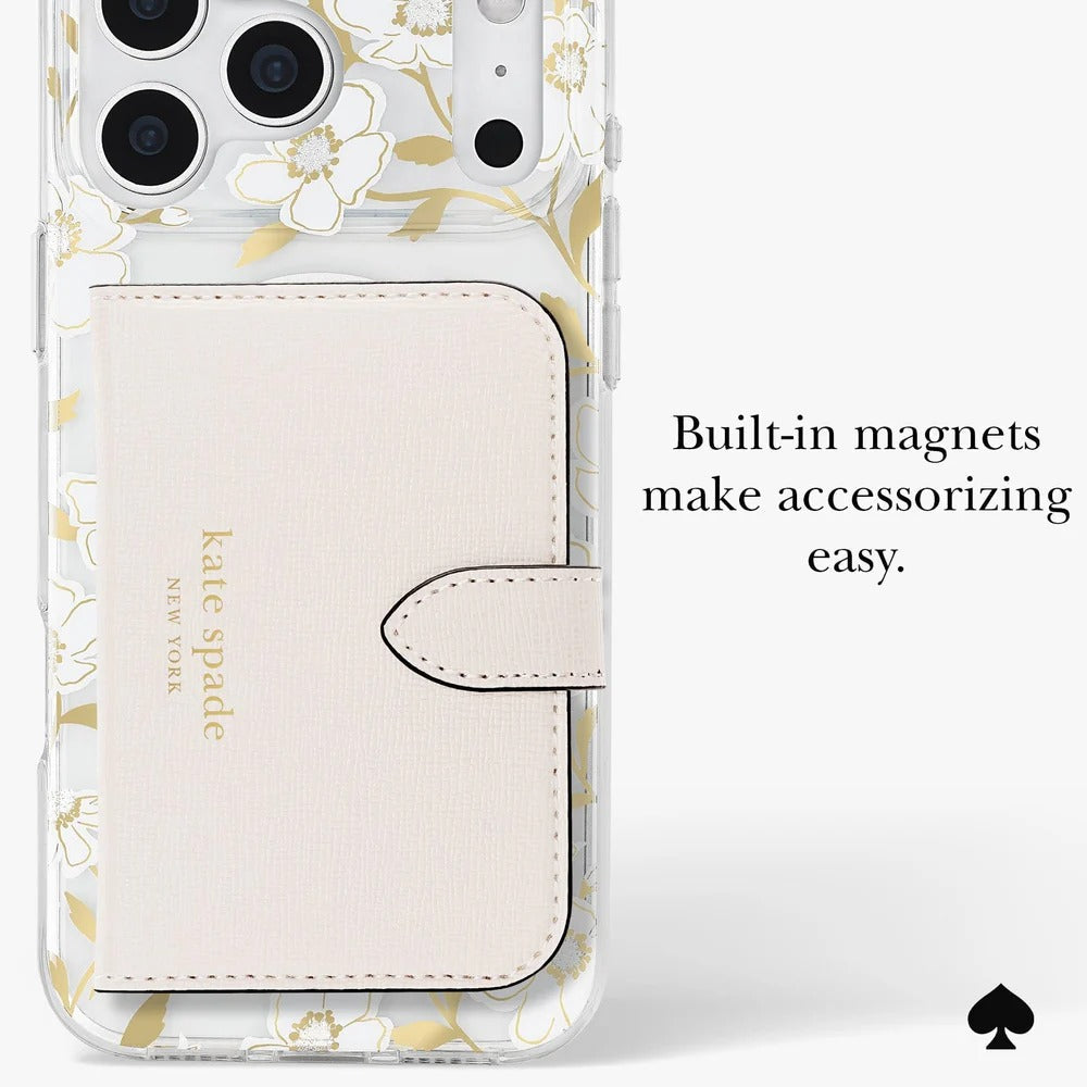 kate spade kate spade case for iphone 17 pro clear logo detail
