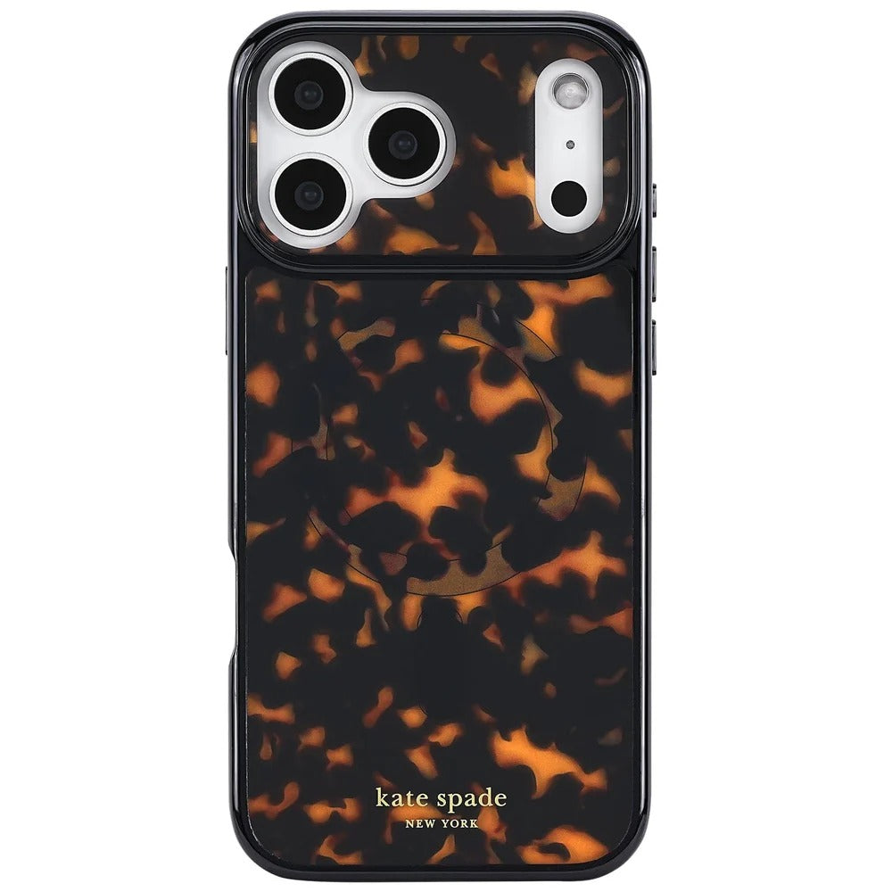 kate spade kate spade case for iphone 17 pro max tortoise back pattern design