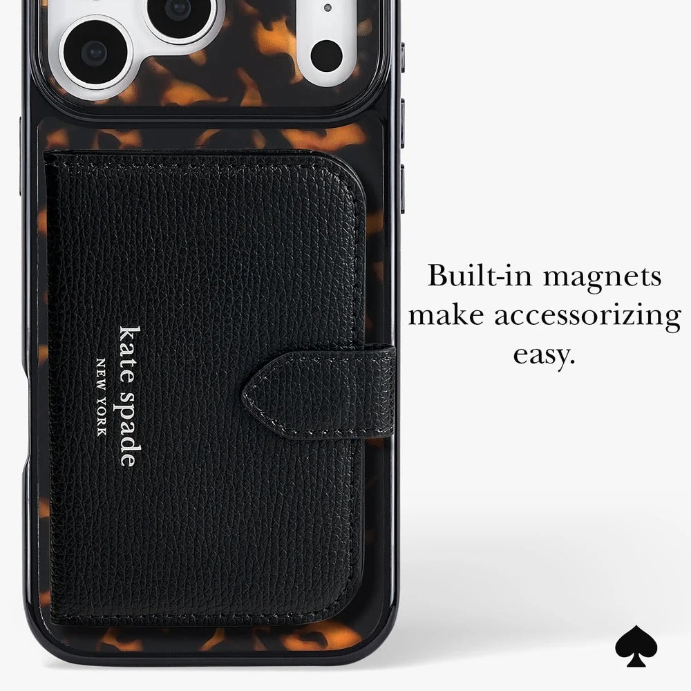 kate spade kate spade case for iphone 17 pro tortoise angle view