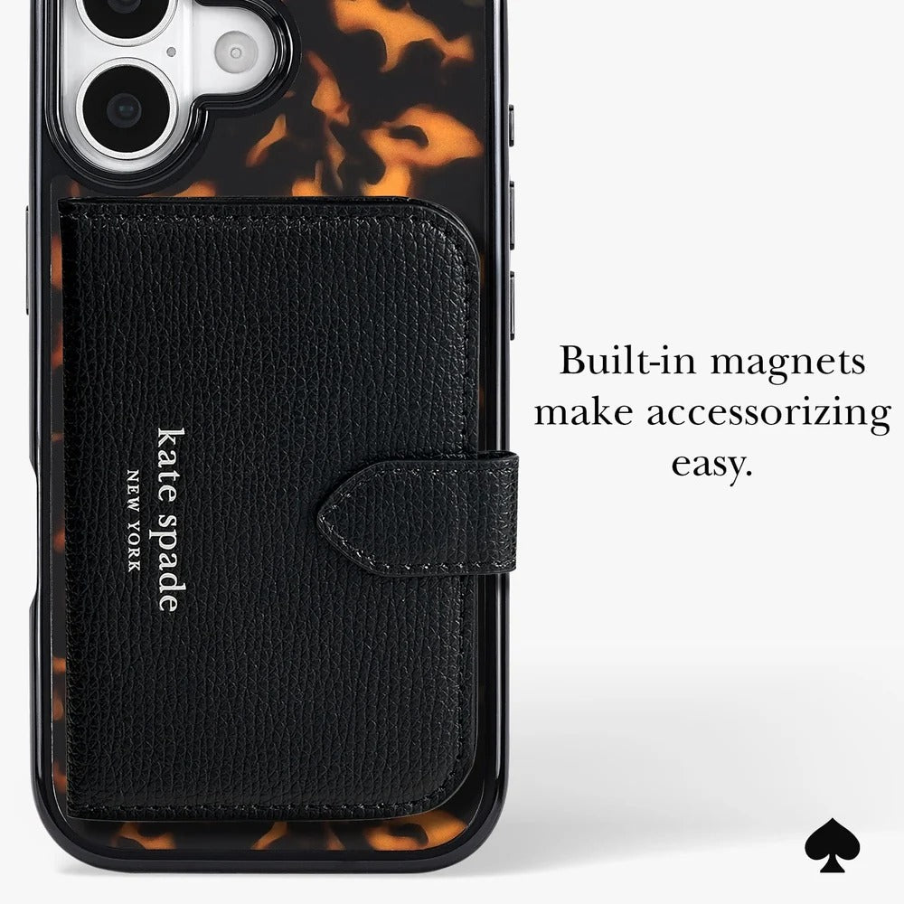 kate spade kate spade case for iphone 17 standard tortoise in-hand photo