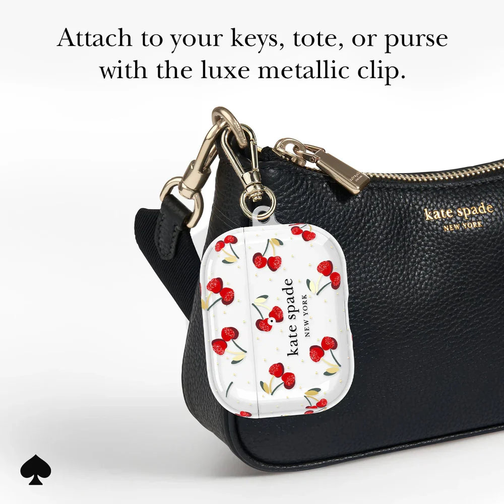 Kate Spade Cherry Dot with Gold Clip for AirPods Pro 3