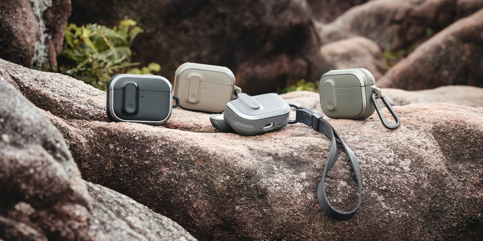 MAGEASY Odyssey outdoor AirPods Pro 3 case hanging from a belt clip for hands-free everyday carry