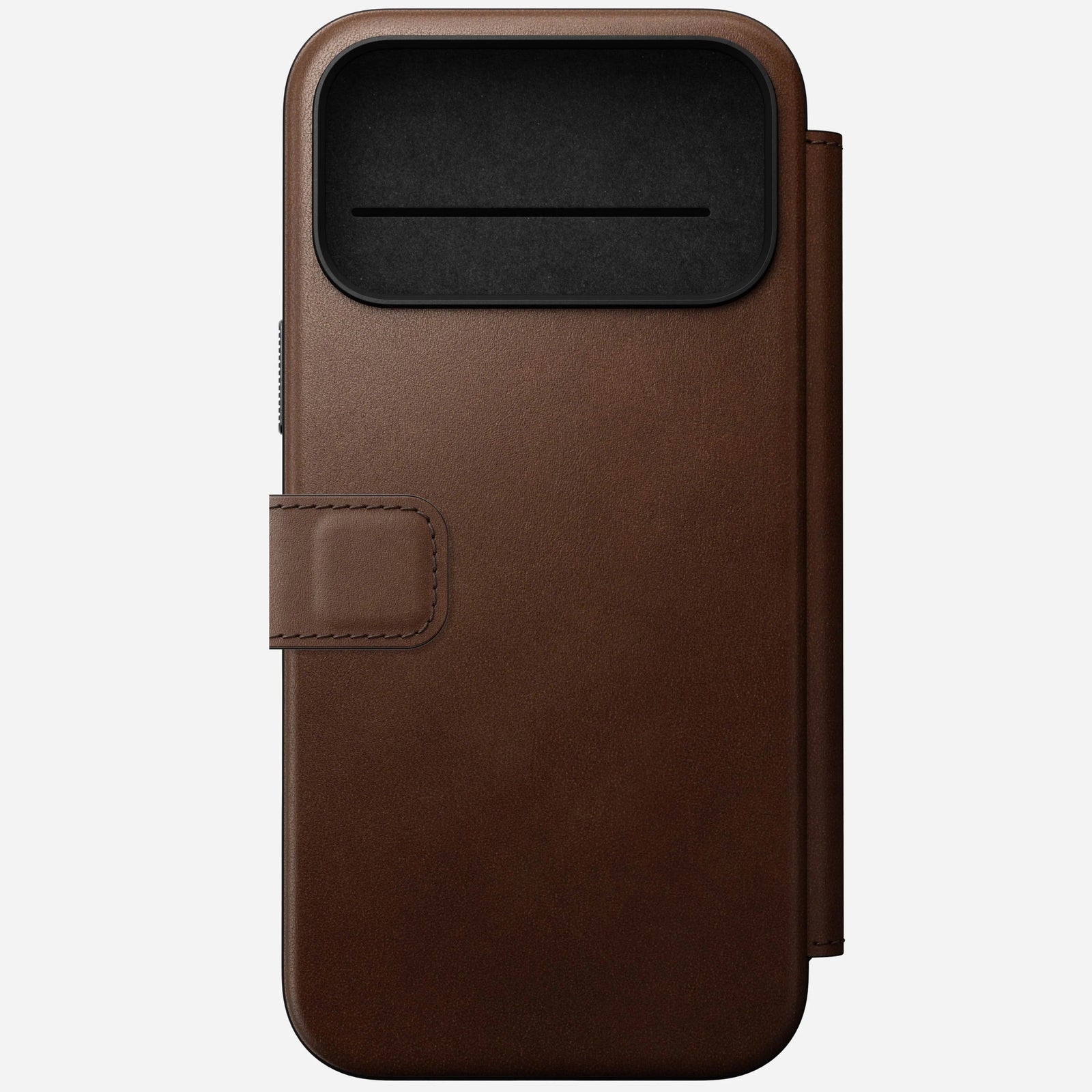 nomad folio folio case for iphone 17 pro brown edge stitching