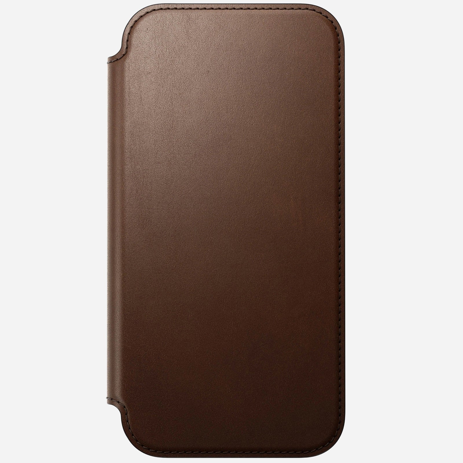 nomad folio folio case for iphone 17 pro max brown front cover