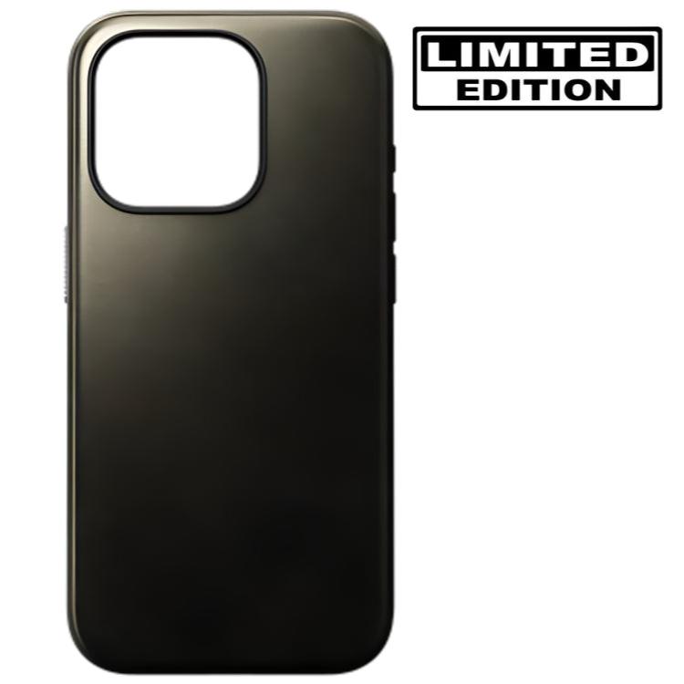 Nomad Modern Horween Leather Case for iPhone 16 Pro 6.3 - Green Chrome