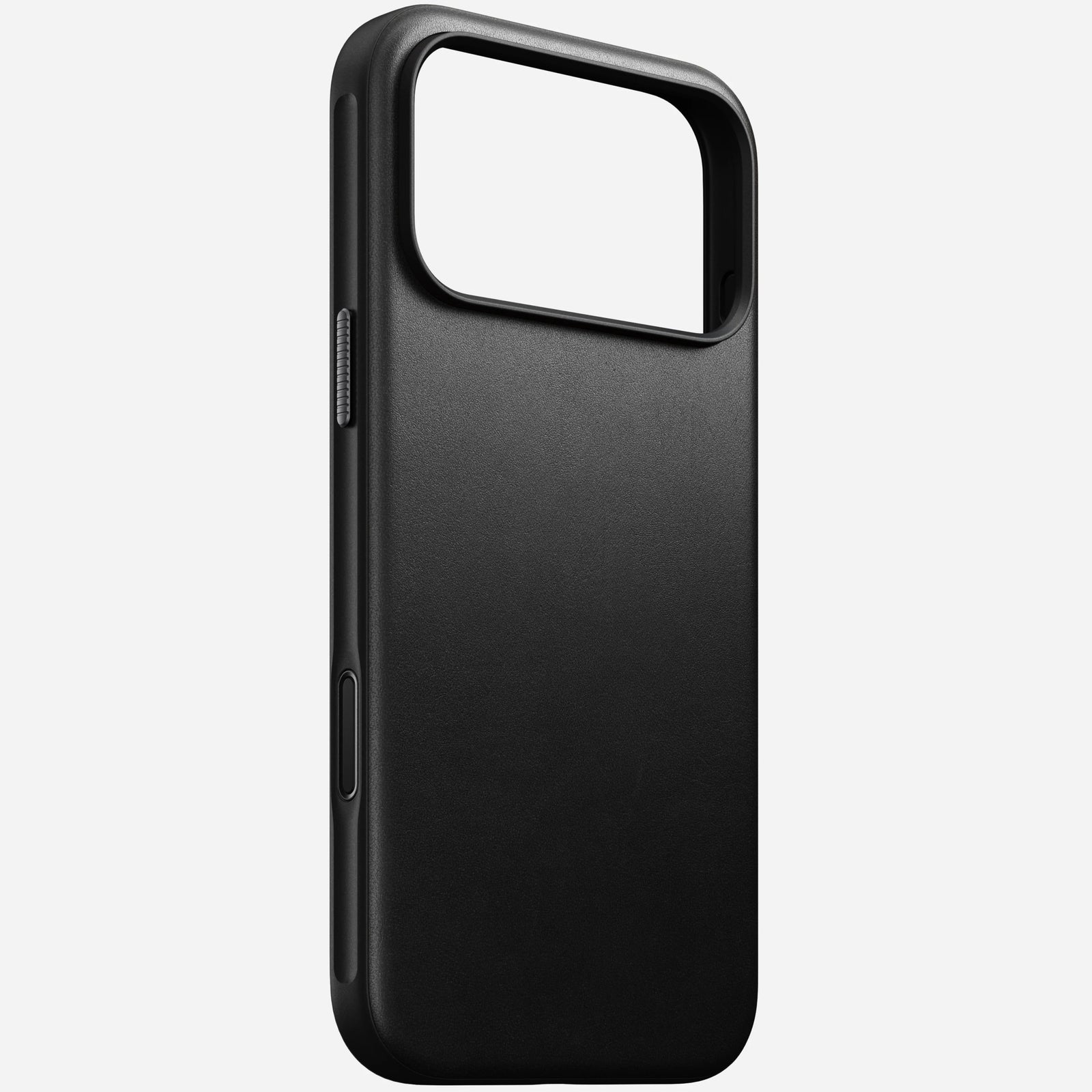 nomad modern leather case for iphone 17 pro black front view