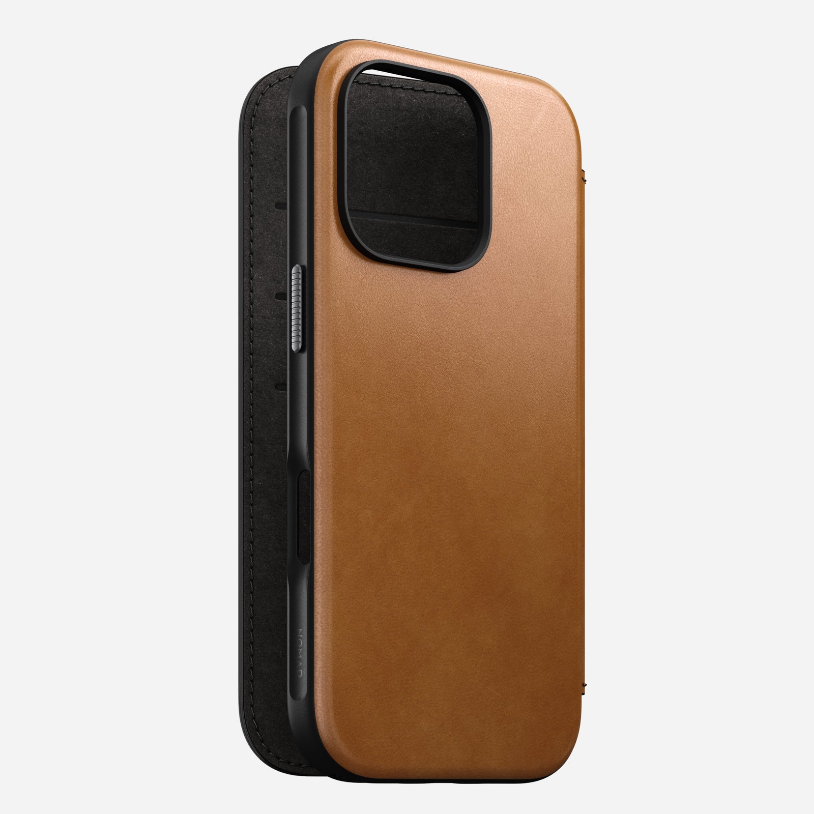 Nomad Modern Premium Leather Folio Case iPhone 16 Pro 6.3 - English Tan