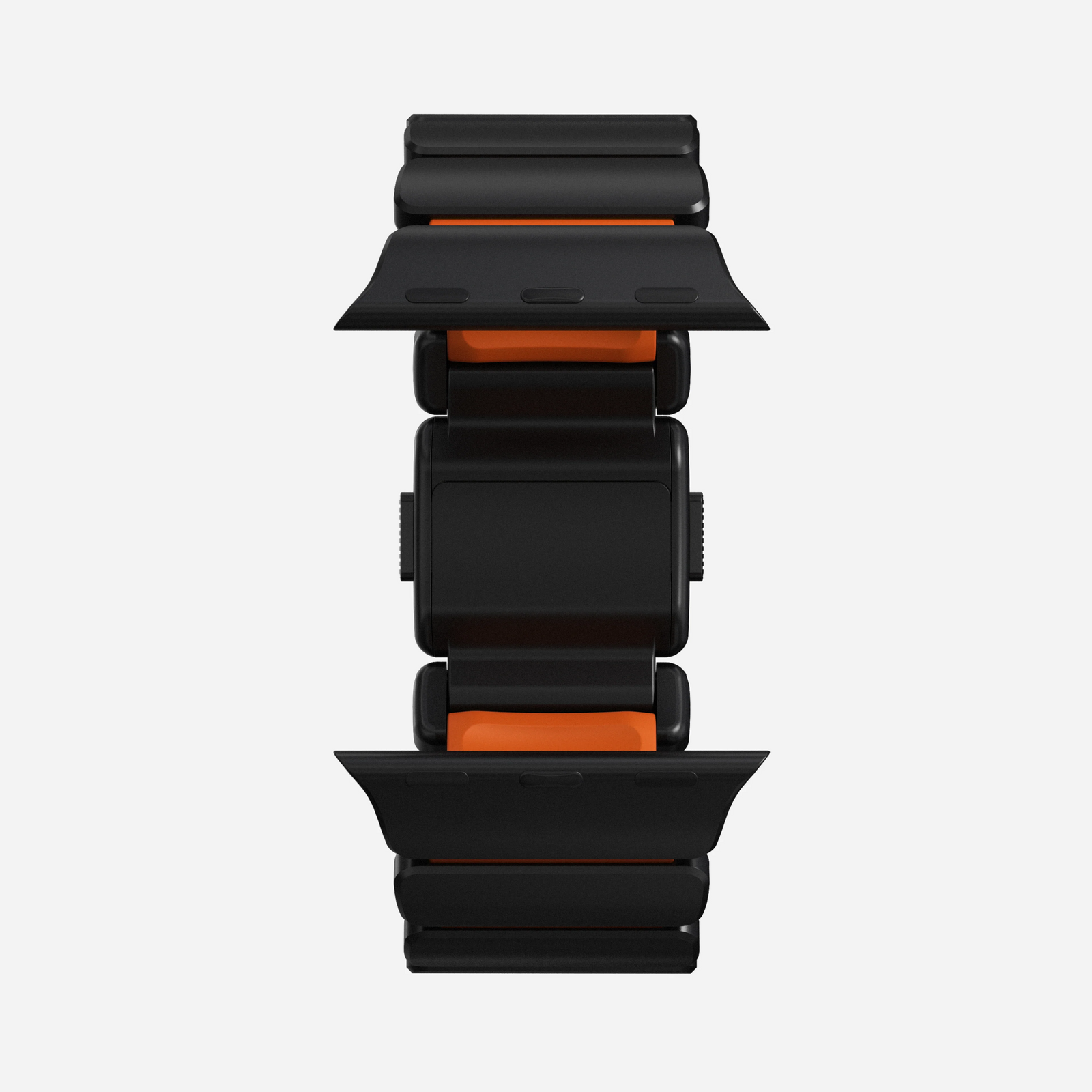 Nomad Stratos Titanium Apple Watch Ultra 1 - 3 / 42-49mm / Series 1-11 & SE - Black / Orange - Mac Addict