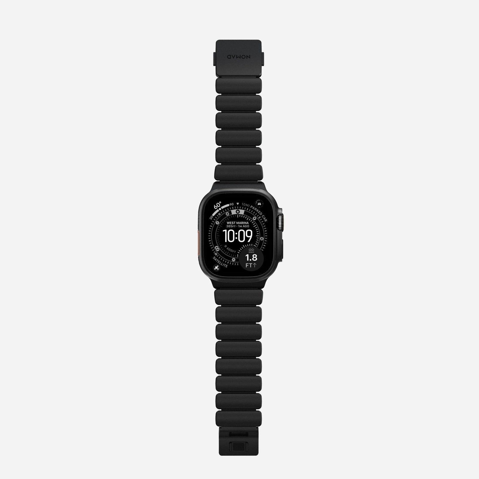 Nomad Stratos Titanium Apple Watch Ultra 1 - 3 / 42-49mm / Series 1-11 & SE - Black / Black - Mac Addict