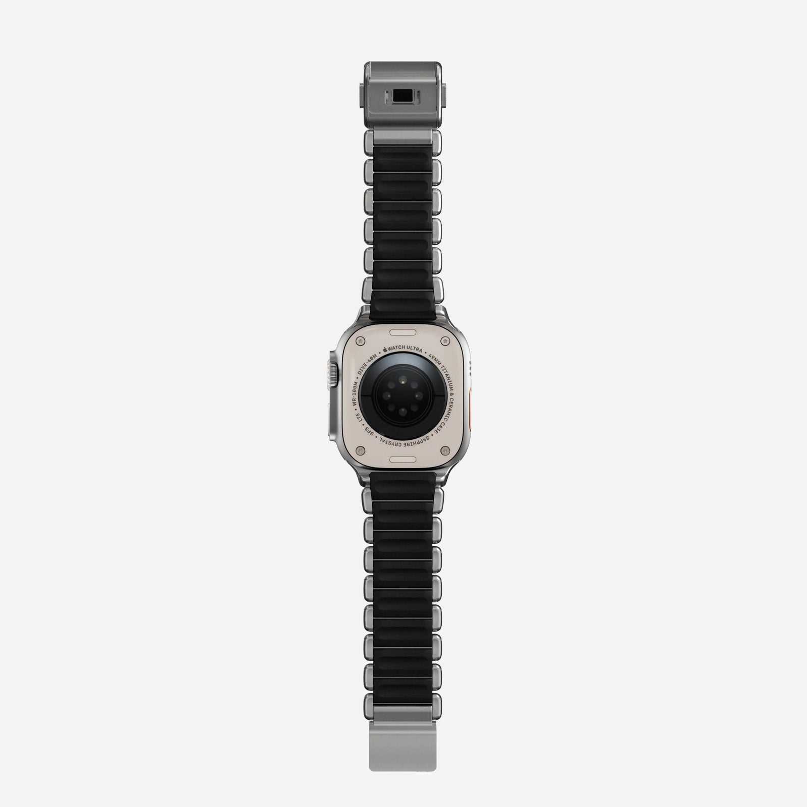 Nomad Stratos Titanium Apple Watch Ultra 1 - 3 / 42-49mm / Series 1-11 & SE - Natural Titanium / Black - Mac Addict