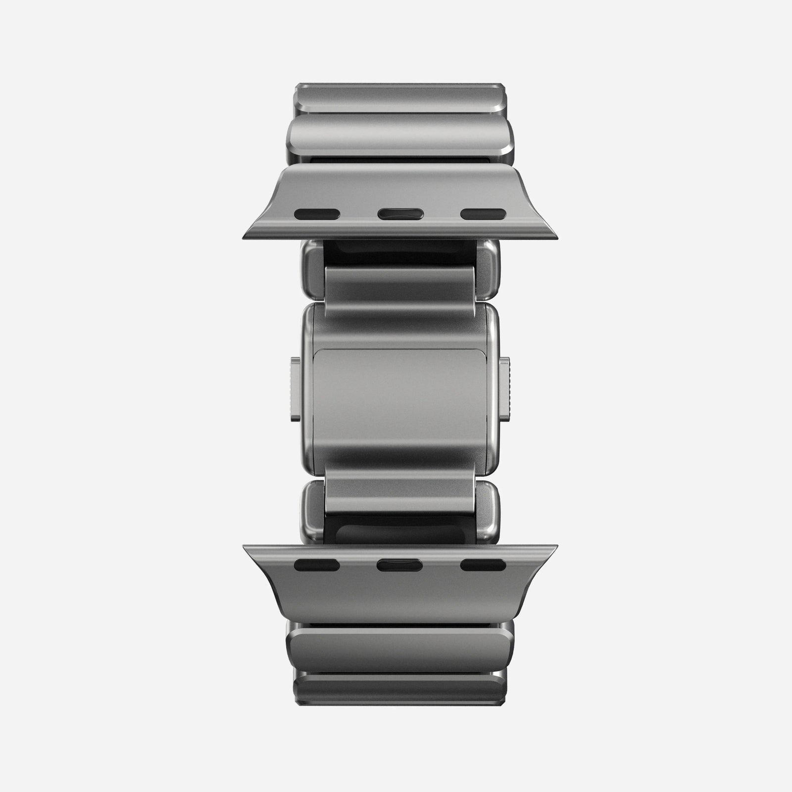 Nomad Stratos Titanium Apple Watch Ultra 1 - 3 / 42-49mm / Series 1-11 & SE - Natural Titanium / Black - Mac Addict