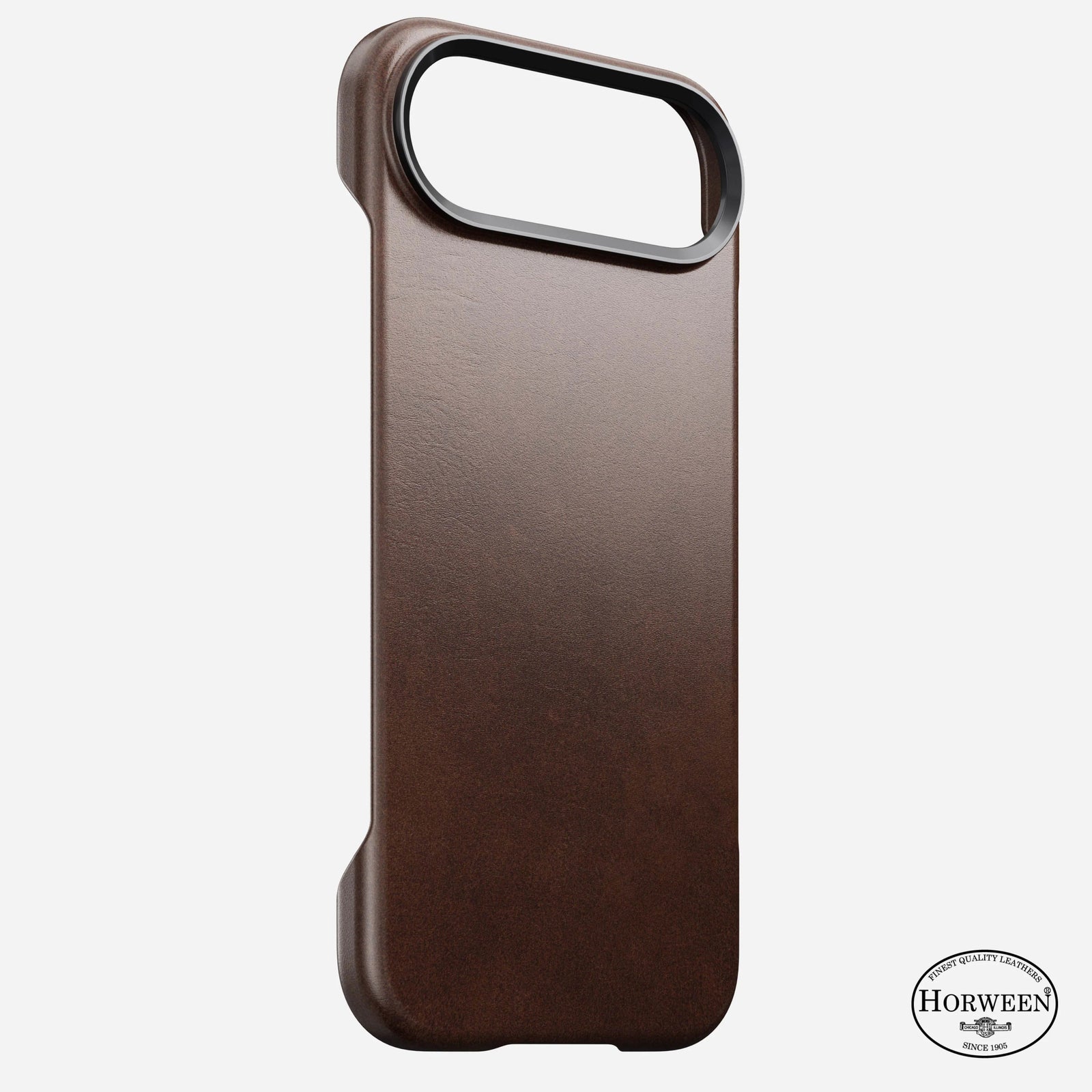 nomad horween case for iphone 17 air brown buttons detail