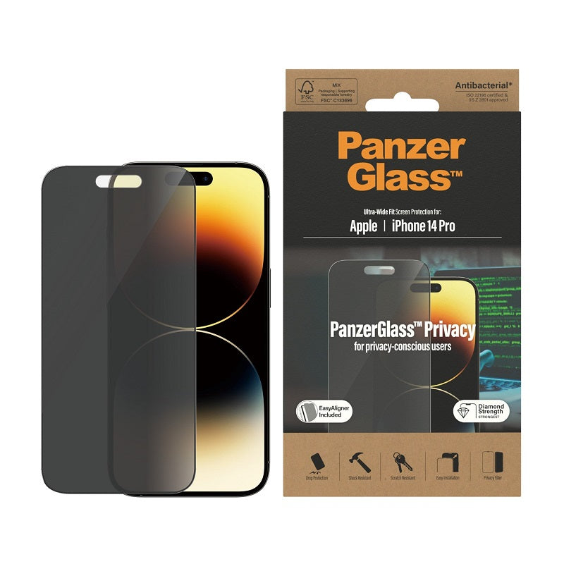 PanzerGlass UltraWide Fit Privcy Screen Protector For iPhone 14 Pro