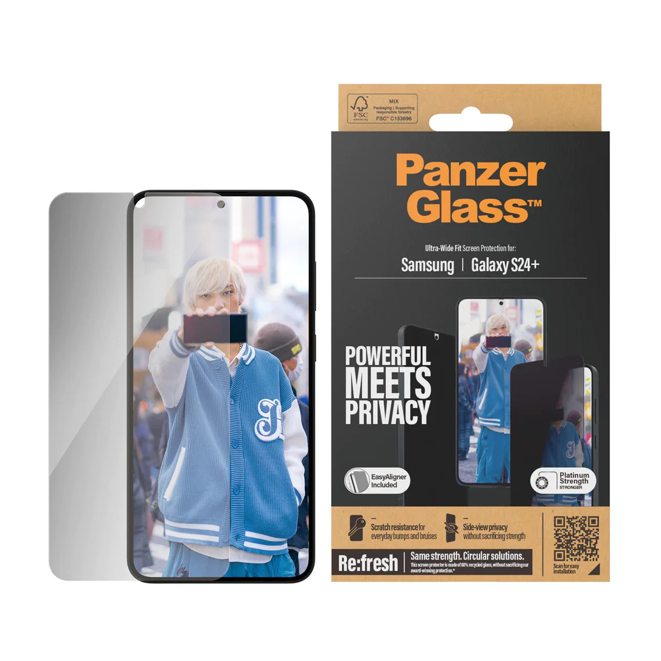 PanzerGlass Ultra Wide Privacy Screen Protector S24 Plus 6.7 inch - Tinted - Mac Addict
