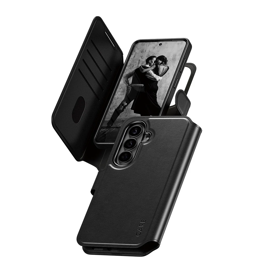 PanzerGlass Care Tango 2 in 1 Wallet Magnets Case for Samsung Galaxy S26 Standard Black