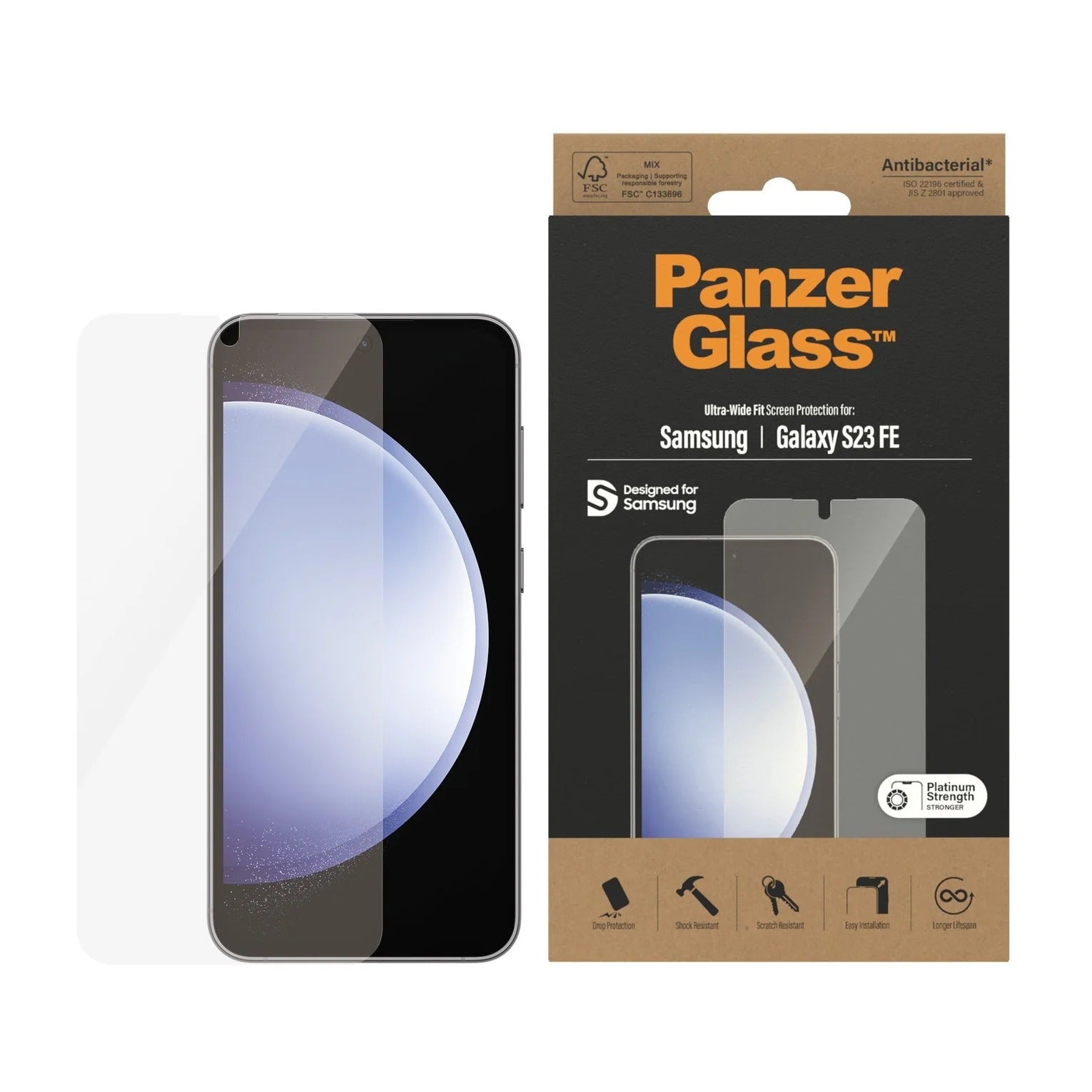 Panzer Glass Ultra Wide Fit Screen Guard Samsung S23 FE 6.4 - Mac Addict