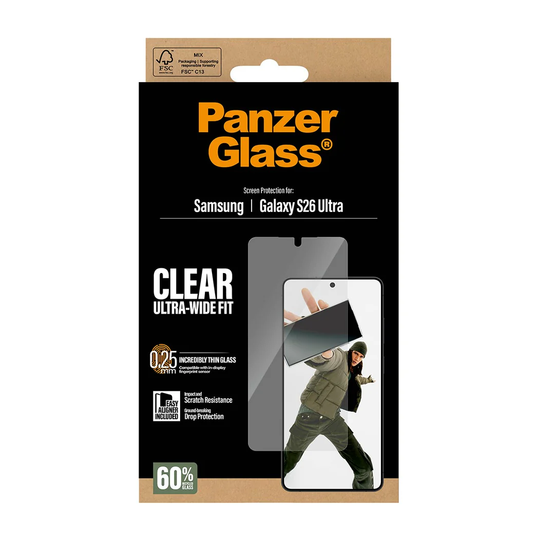 PanzerGlass Screen Protector Ultra Wide Fit Samsung Galaxy S26 Ultra