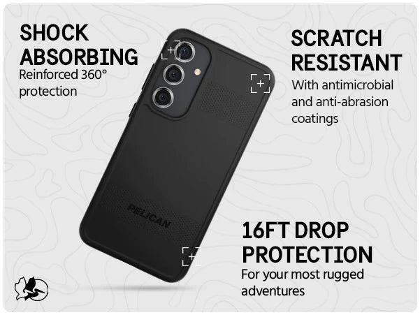 Pelican Protector Tough Slim Case Samsung S24 Plus 6.7 inch - Black - Mac Addict