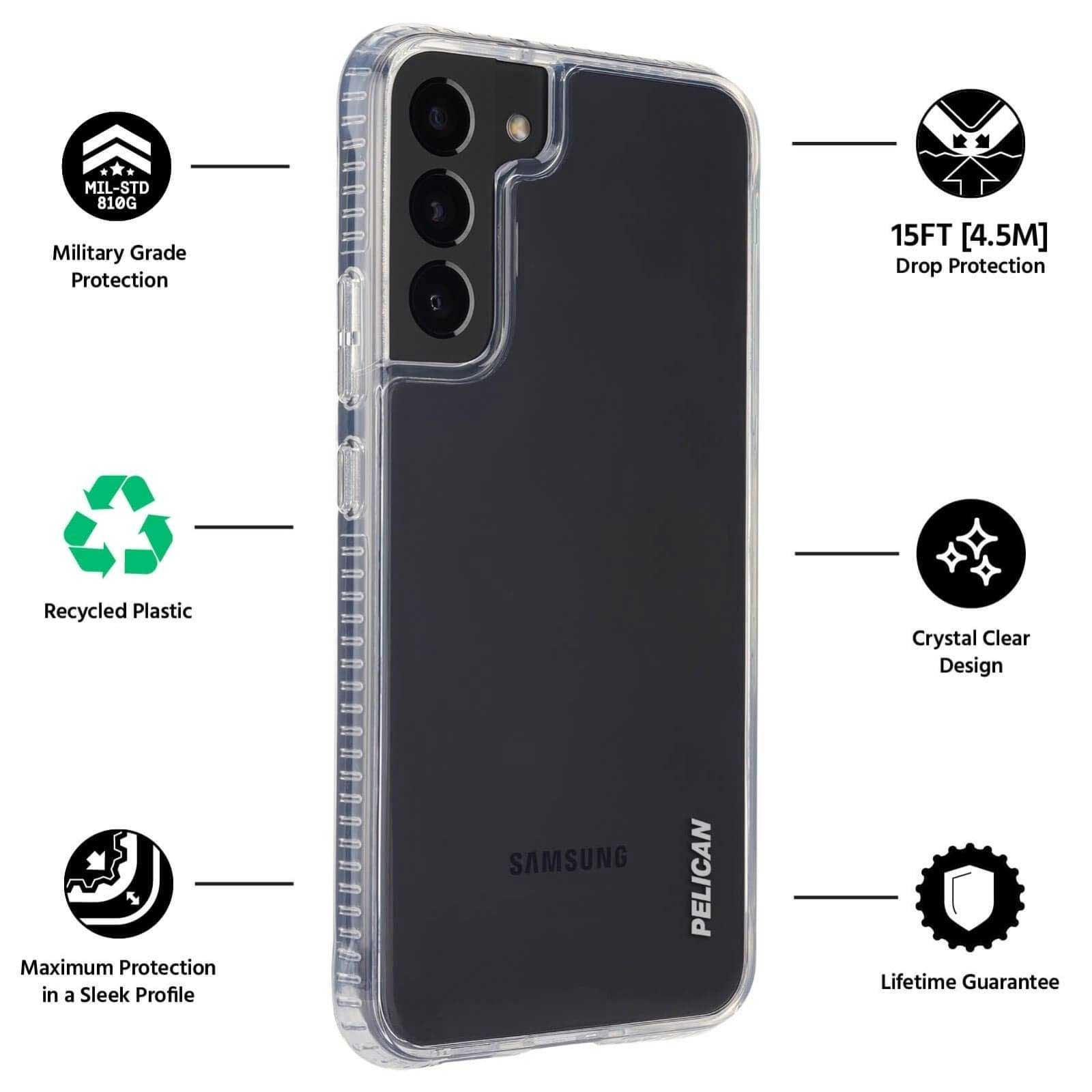 Pelican Ranger Slim Tough Case Samsung S22 Standard 6.1 inch - Clear - Mac Addict