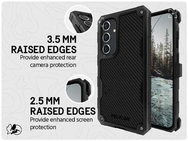 Pelican Shield Carbon Fibre Case Samsung S24 Plus 6.7 inch - Black - Mac Addict
