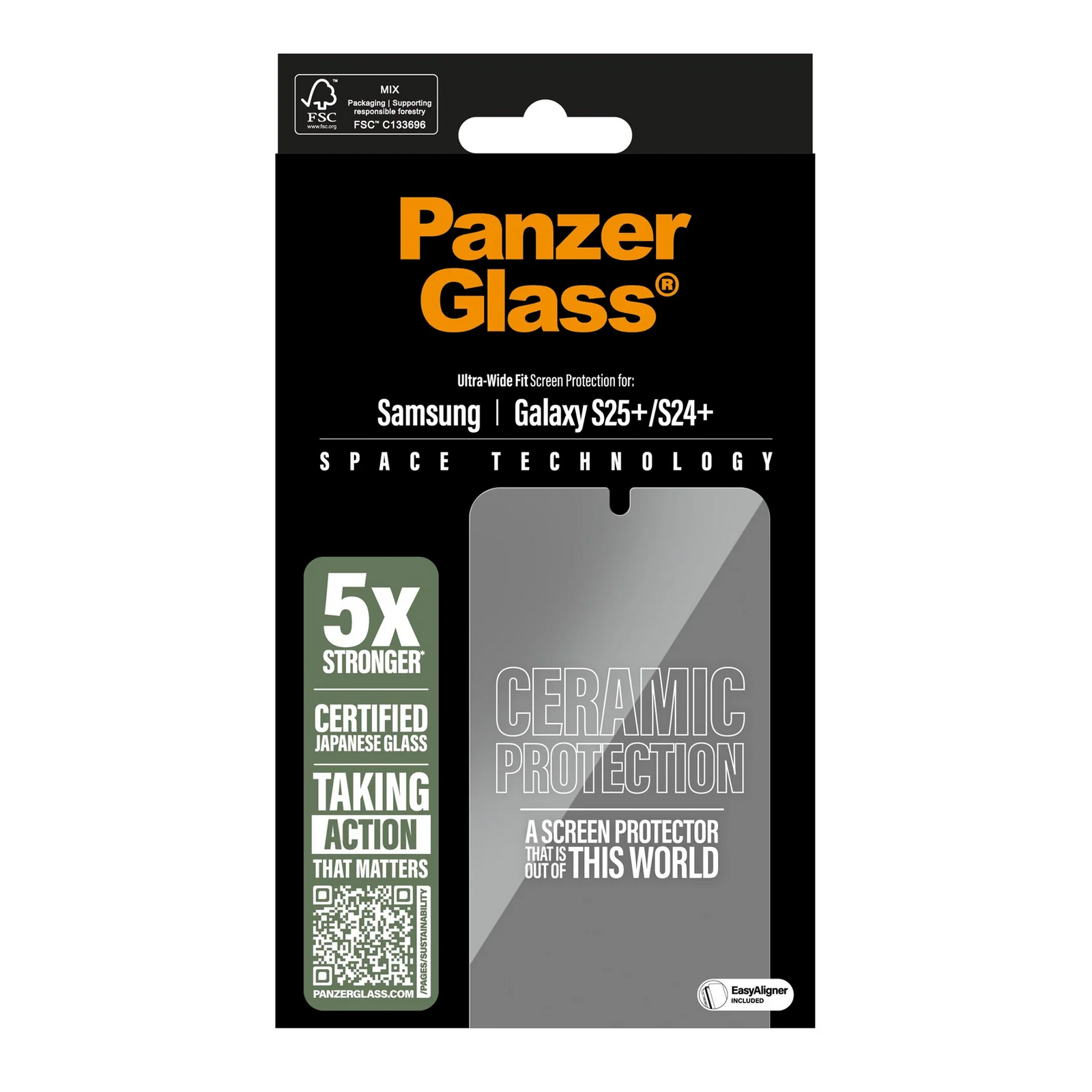 PanzerGlass Ceramic Glass Screen Guard Samsung S25 Plus & S24 Plus 6.7 - Clear