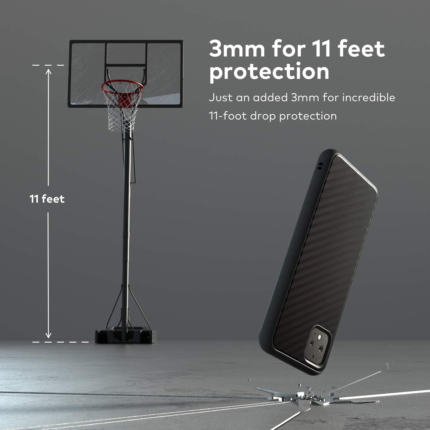 RhinoShield SolidSuit Bumper Case For Google Pixel 4 - Carbon Fibre