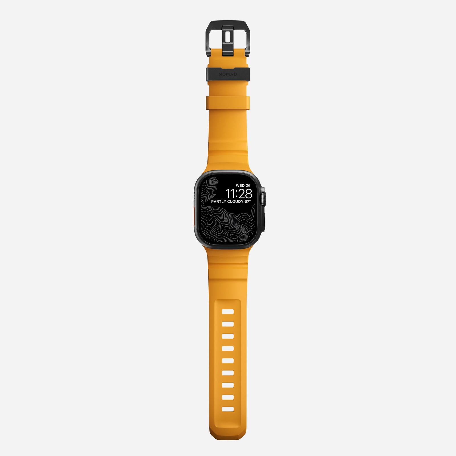 Nomad Rocky Point Band for Apple Watch 42-49-Ultra - Sol Yellow (Black Hardware)