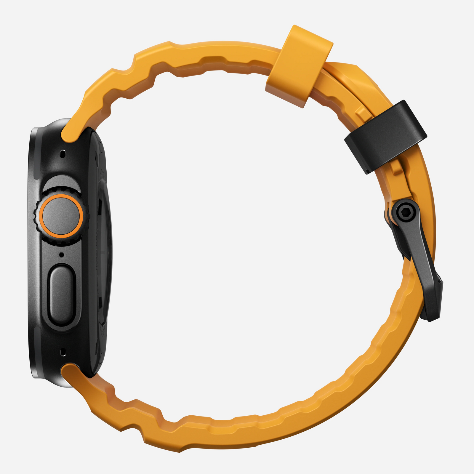 Nomad Rocky Point Band for Apple Watch 42-49-Ultra - Sol Yellow (Black Hardware)