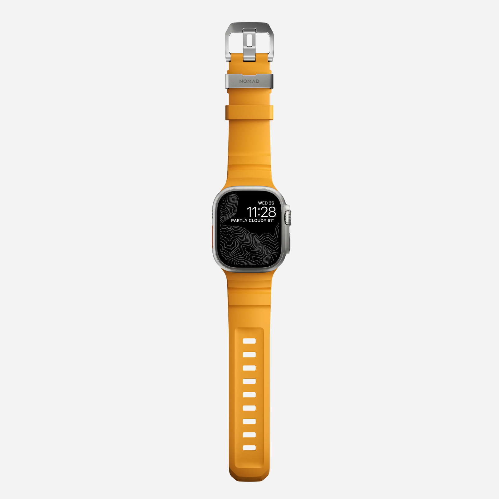 Nomad Rocky Point Band for Apple Watch 44-46-Ultra - Sol Yellow (Natural Hardware)