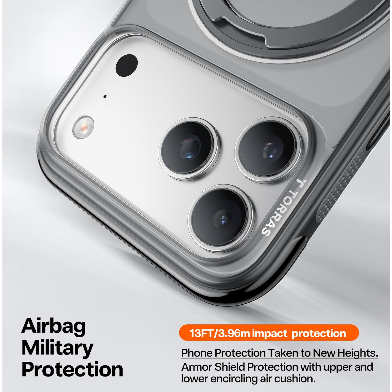 Torras Ostand R Air MagSafe Case iPhone 17 Pro - Black - Mac Addict