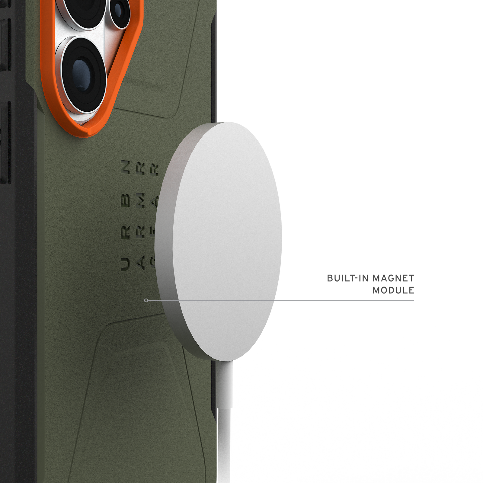 UAG Civilian Case with Magnets for Samsung Galaxy S26 Ultra - Olive Drab / Orange