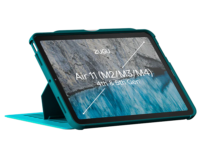Zugu iPad Folio Case for iPad Air 11" M2 / M3 / M4 & Air 4th/5th - Aqua Teal - Mac Addict
