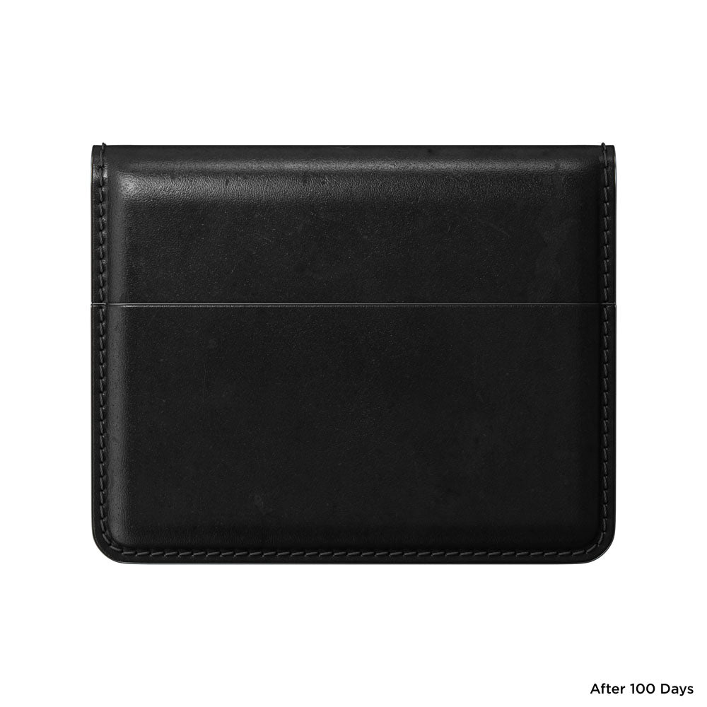 Nomad Card Wallet Plus w/ Horween Leather - BLACK - Mac Addict