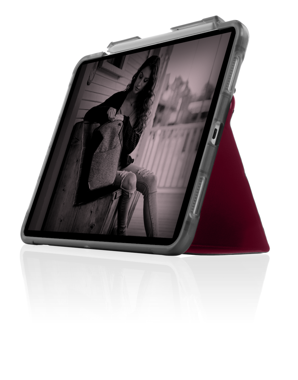 STM Dux Studio Rugged Case For iPad Pro 11" 2nd/1st Gen - Dark Red - Mac Addict