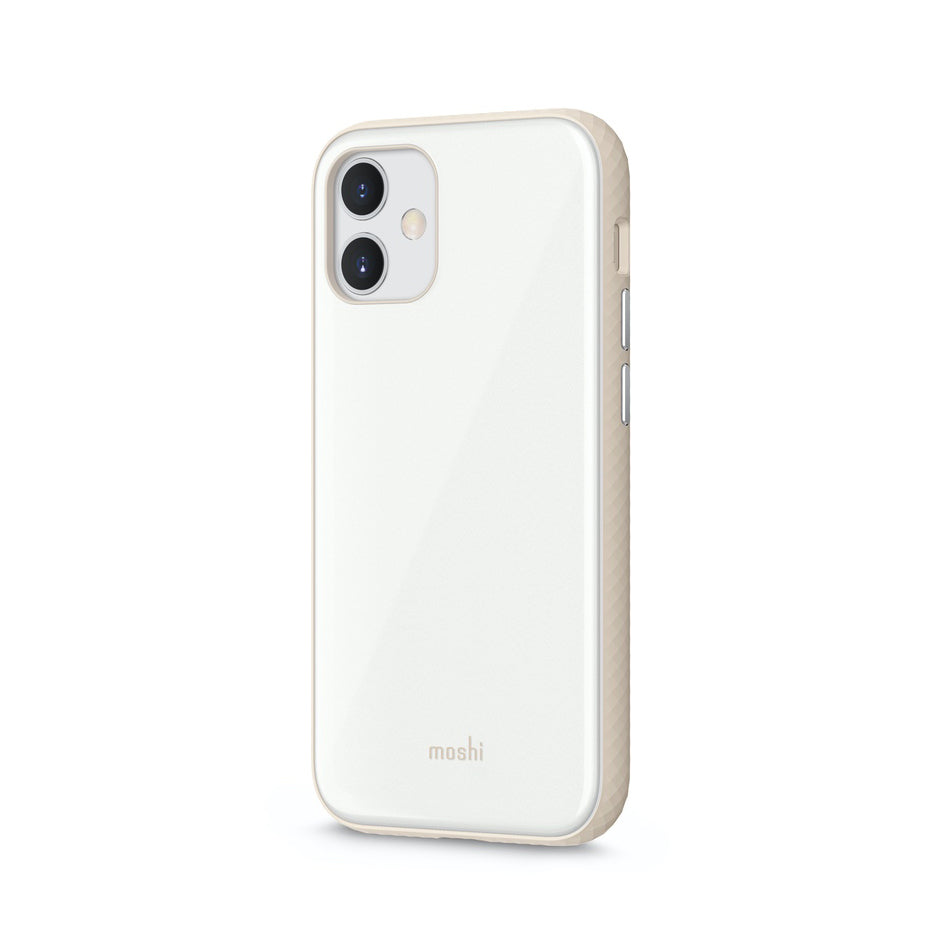 Moshi iGlaze Slim Hardshell Case For iPhone 12 mini - Pearl White - Mac Addict