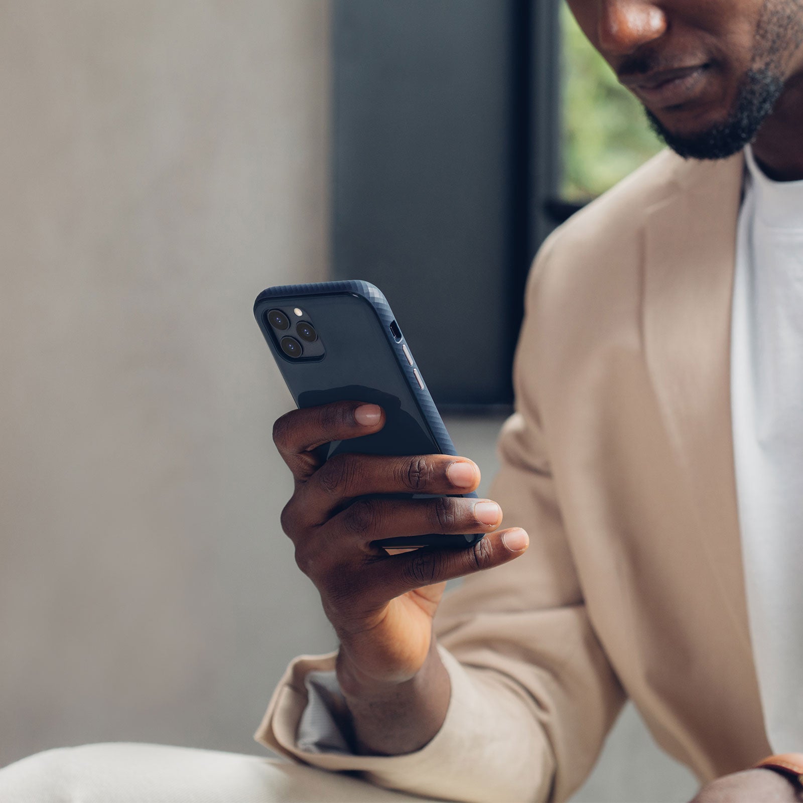 Moshi iGlaze Slim Hardshell Case For iPhone 12 Pro Max - Slate Blue - Mac Addict