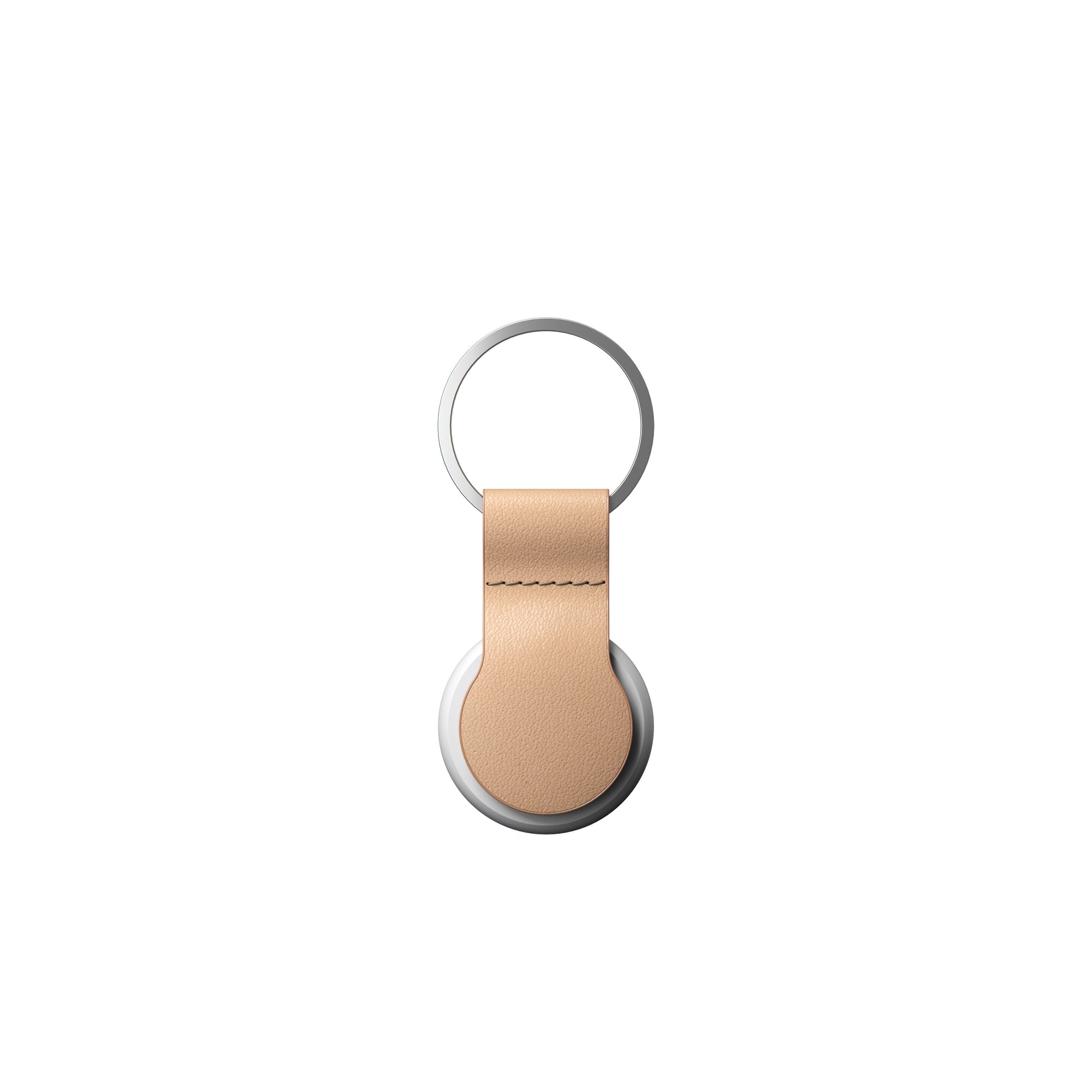 Nomad Leather Loop AirTag Keychain - NATURAL - Mac Addict