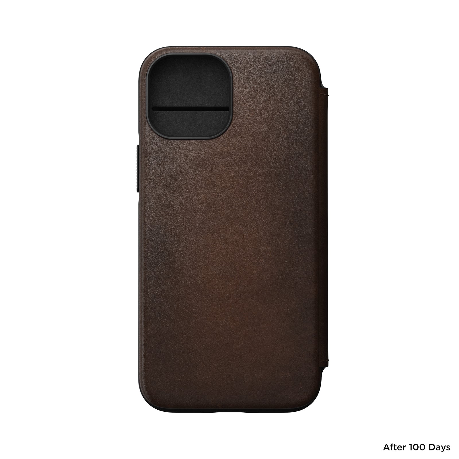 Nomad Modern Leather Folio w/ MagSafe For iPhone 13 mini - RUSTIC BROWN - Mac Addict