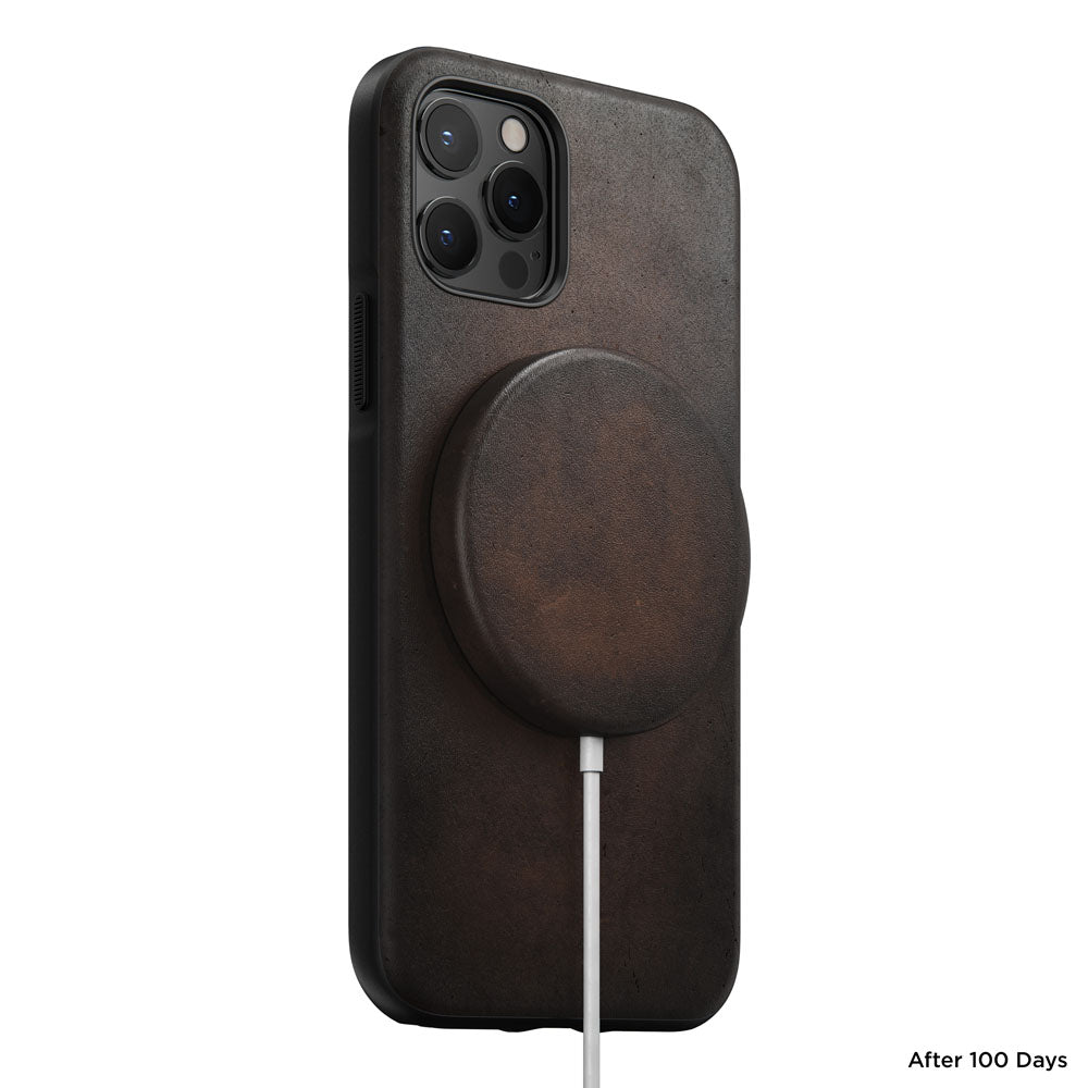 Nomad Leather Cover For MagSafe Charger - BROWN - Mac Addict