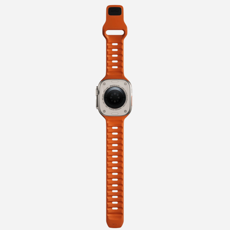 Nomad Sport Band for Apple Watch Ultra 1-3, Series 4-11, SE 44-49mm Waterproof Bracelet - Ultra Orange - Mac Addict