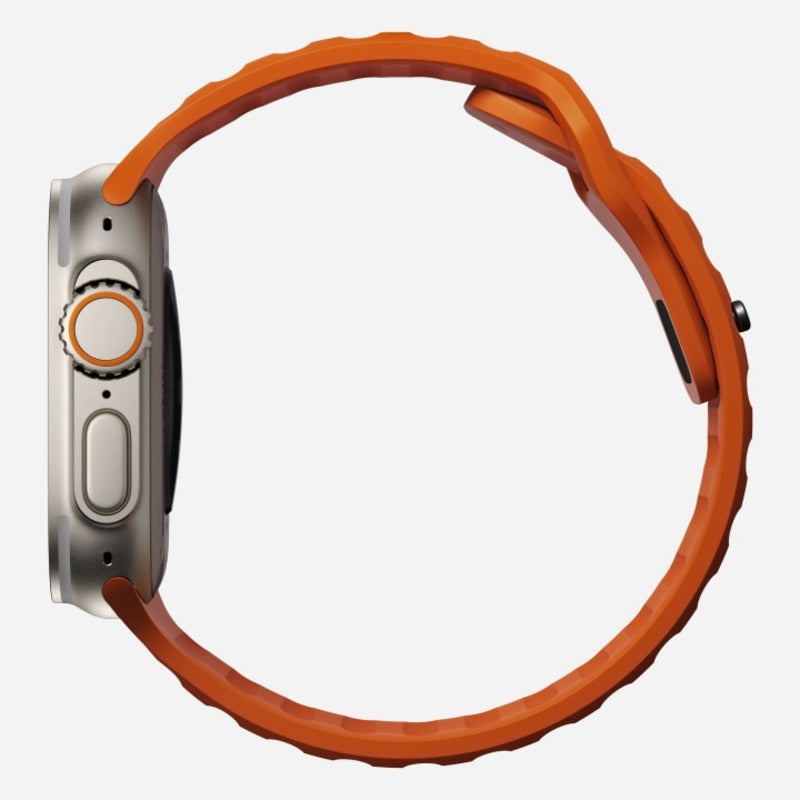 Nomad Sport Band for Apple Watch Ultra 1-3, Series 4-11, SE 44-49mm Waterproof Bracelet - Ultra Orange - Mac Addict