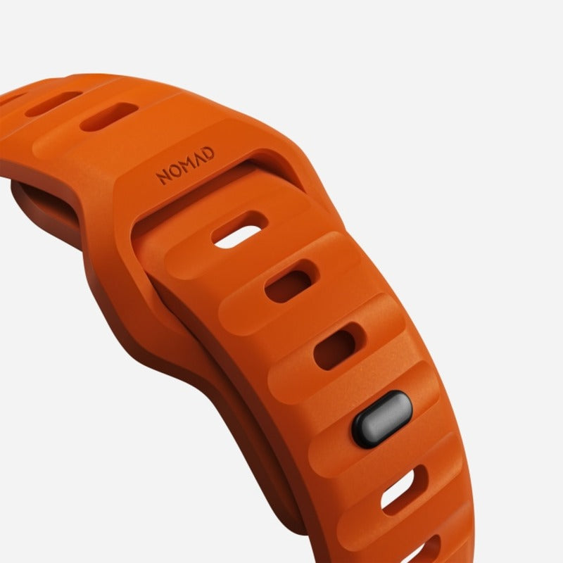 Nomad Sport Band for Apple Watch Ultra 1-3, Series 4-11, SE 44-49mm Waterproof Bracelet - Ultra Orange - Mac Addict