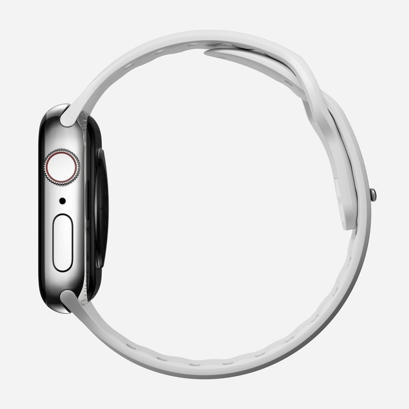Nomad Sport Slim Band for Apple Watch Ultra 1-3, Series 4-11, SE 44-49mm Waterproof Bracelet - White - Mac Addict