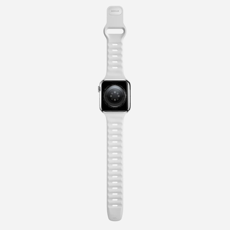 Nomad Sport Slim Band for Apple Watch Ultra 1-3, Series 4-11, SE 44-49mm Waterproof Bracelet - White - Mac Addict