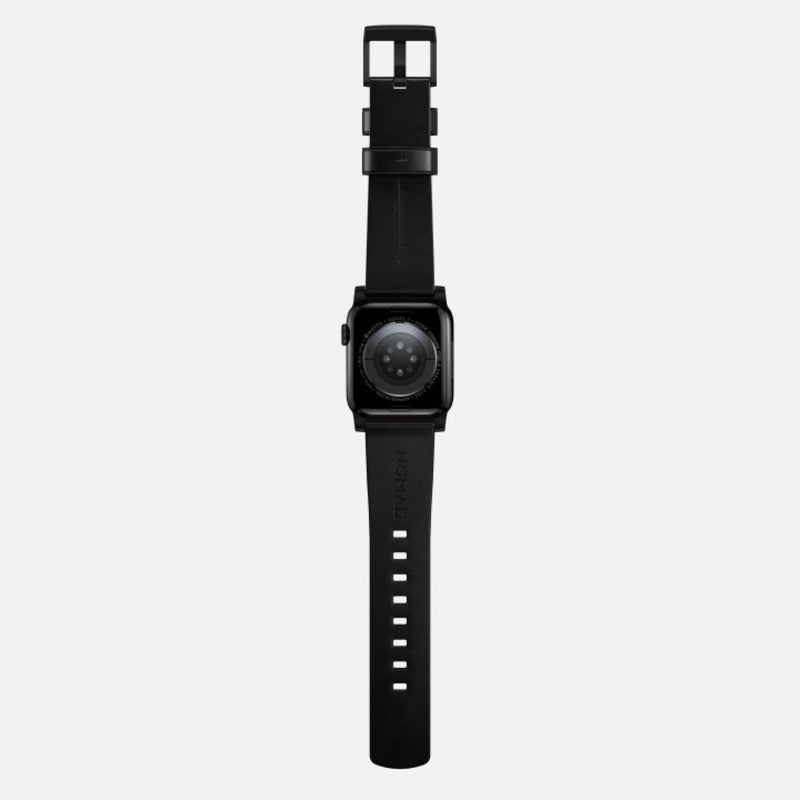Nomad Modern Band for Apple Watch Ultra 1-3, Series 4-11, SE 44-49mm Black Hardware w/ Horween Leather for Apple Watch - Black - Mac Addict