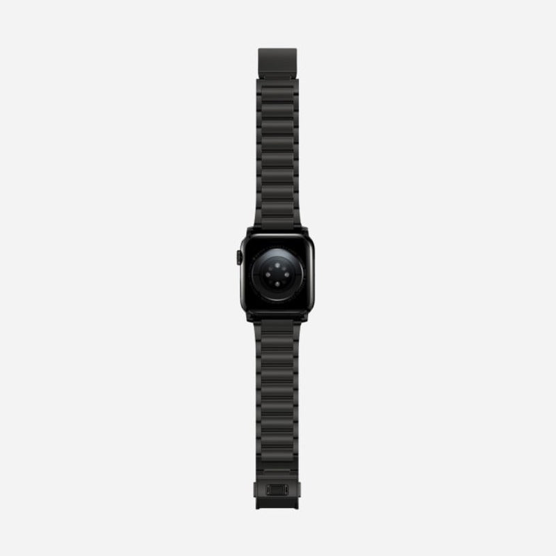 Nomad Steel Band for Apple Watch Ultra 1-3, Series 4-11, SE 44-49mm Graphite Hardware Bracelet - Graphite