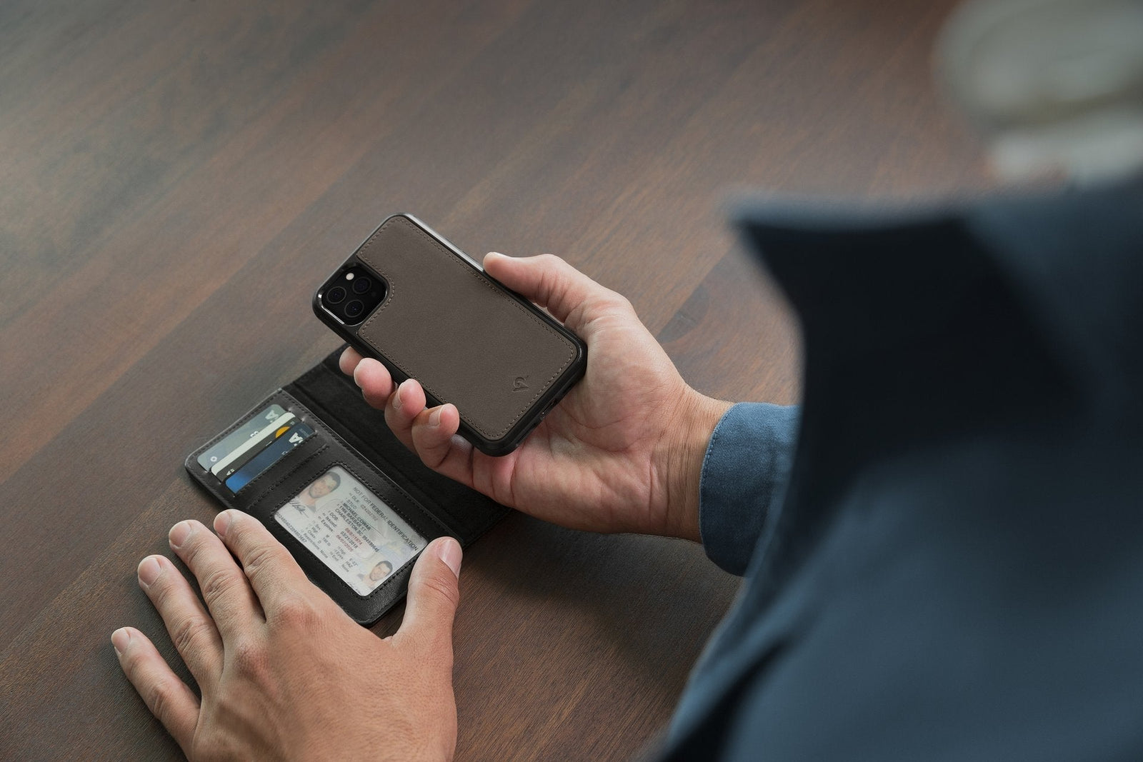 Twelve South BookBook Leather Wallet MagSafe Case For iPhone 13 Pro Max - Brown - Mac Addict