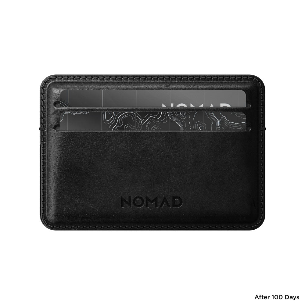 Nomad Card Wallet w/ Horween Leather - BLACK - Mac Addict